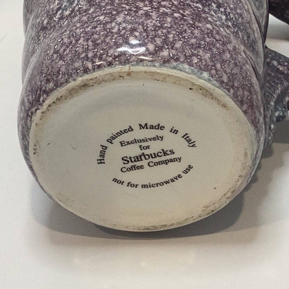 🦄 Pair of Rare Starbucks Seahorse Handle Mugs - Hand Painted, Made in It - Picture 8 of 16